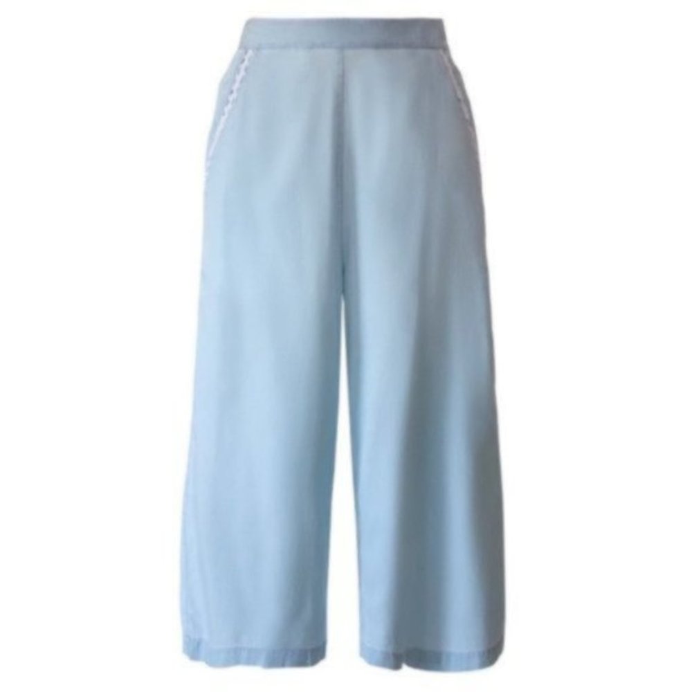 *Sold* BGBGeneration Chambray Cutlotte Wide Leg Pants NWT XS